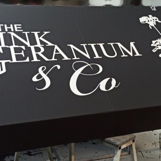 Reference — original weathered sign used to restore the artwork (prev. employer)